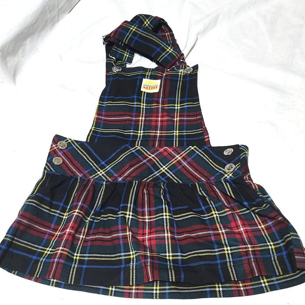 Girls Plaid Jumper Dress – Size 4T – Harajuku Mini Tartan with Pleats